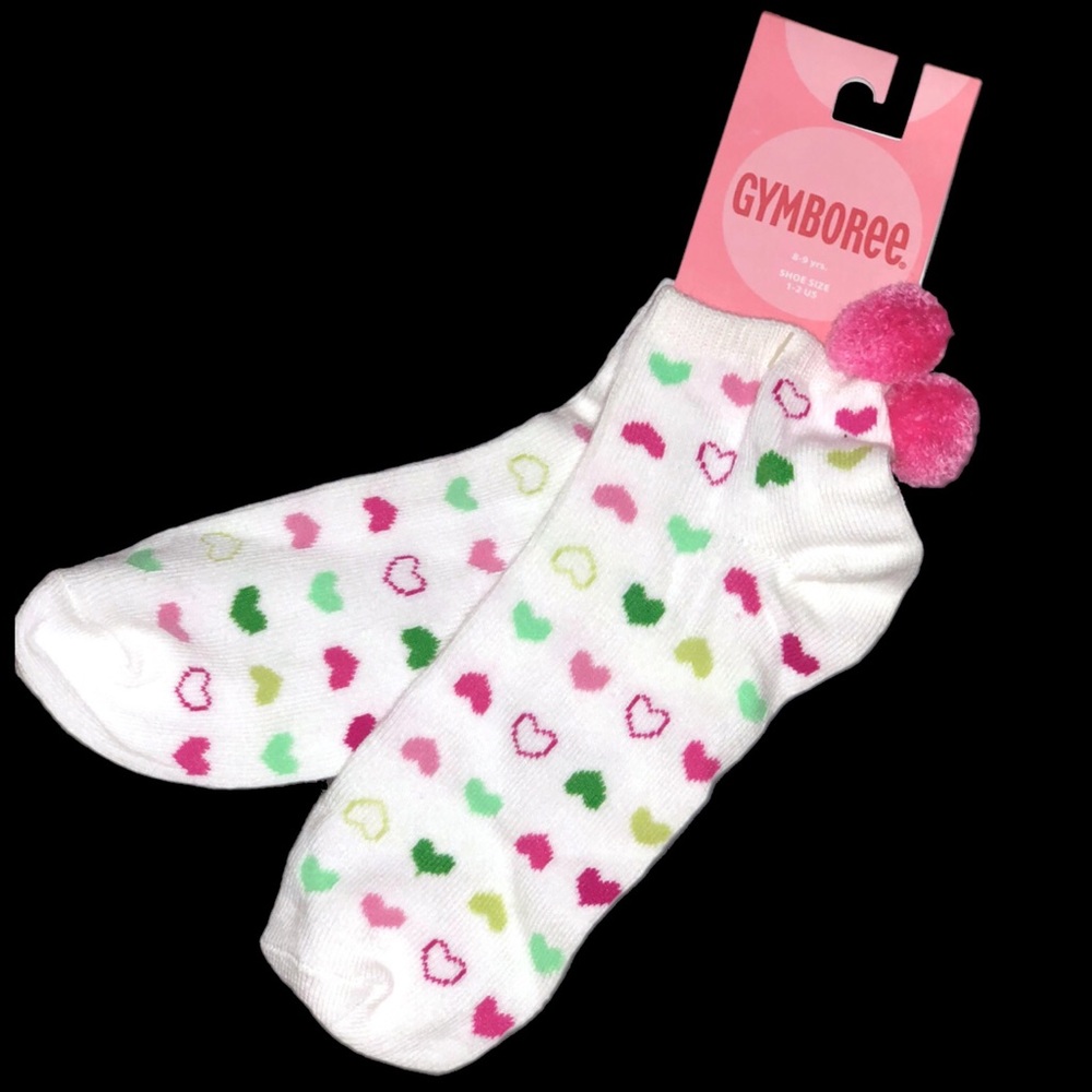 Gymboree Sweetheart NWT pompom socks 8-9yrs